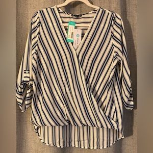 West Kei Allan Surplice Rolltab High Low Top